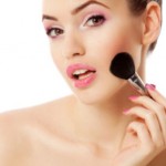 Beautiful woman with rouge